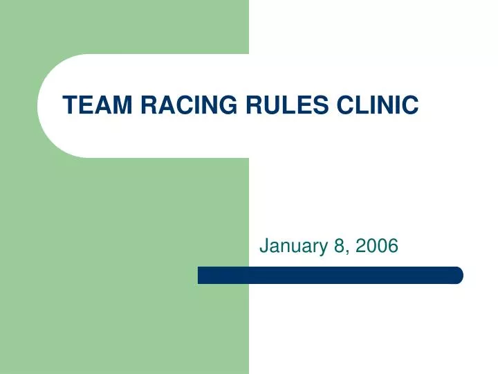 team racing rules clinic