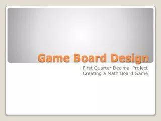 Game Board Design