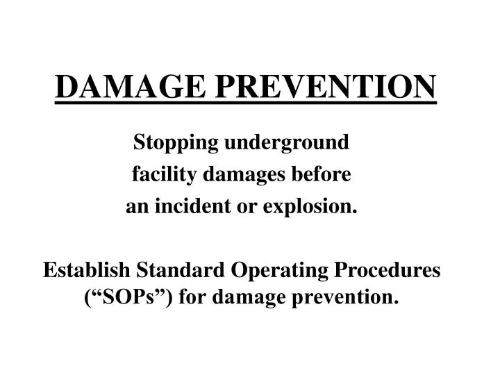 damage prevention