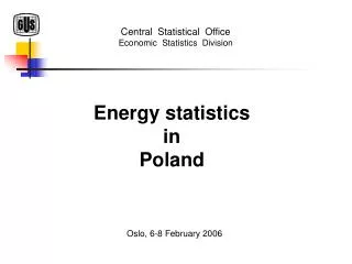 Energy statistics in Poland