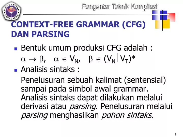 context free grammar cfg dan parsin g