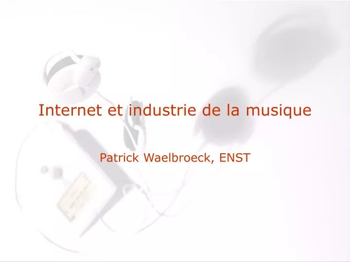 internet et industrie de la musique