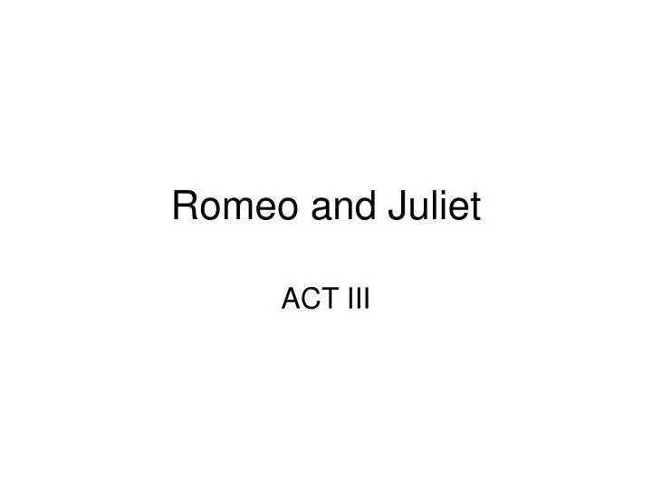 romeo and juliet