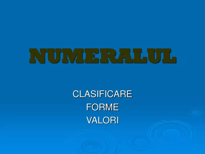 numeralul