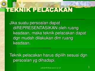 teknik pelacakan