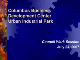 Columbus Business Development Center Urban Industrial Park