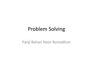 problem solving