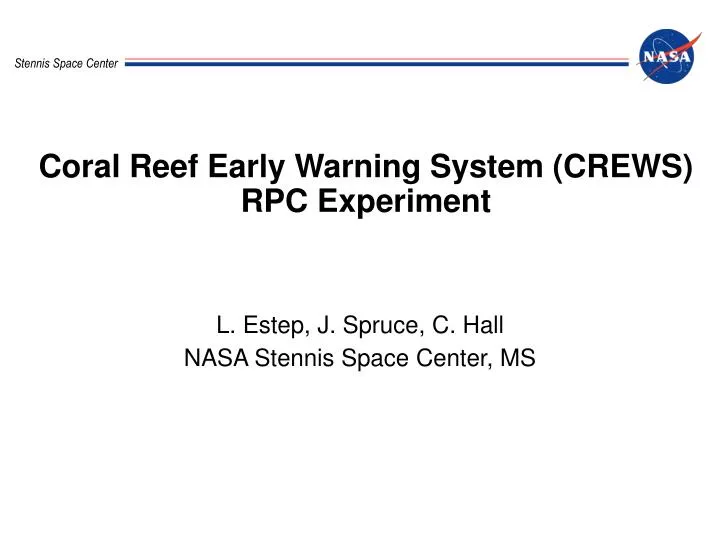 coral reef early warning system crews rpc experiment