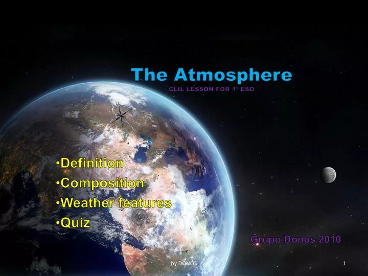 the atmosphere clil lesson for 1 eso