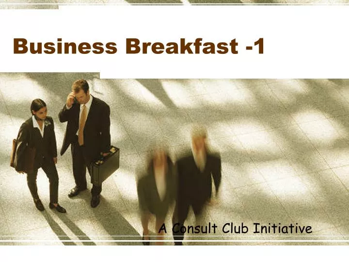 business breakfast 1