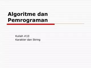 algoritme dan pemrograman