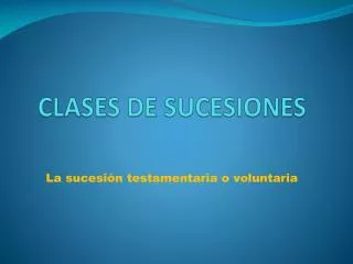 clases de sucesiones