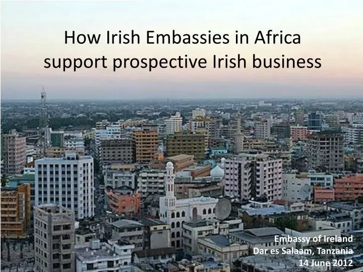 how irish embassies in africa support prospective irish business