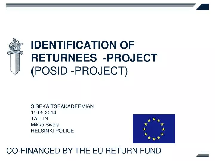 identification of returnees project posid project