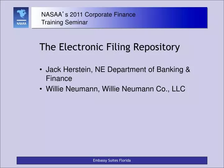 the electronic filing repository