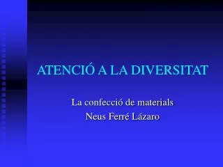atenci a la diversitat