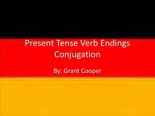 Present Tense Verb Endings Conjugation