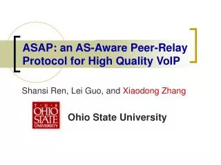 ASAP: an AS-Aware Peer-Relay Protocol for High Quality VoIP