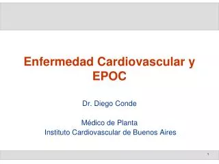 enfermedad cardiovascular y epoc