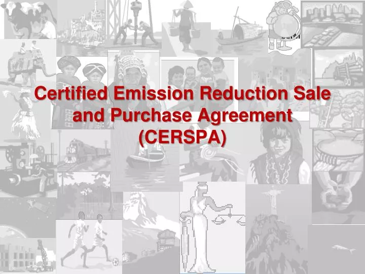 certified emission reduction sale and purchase agreement cerspa