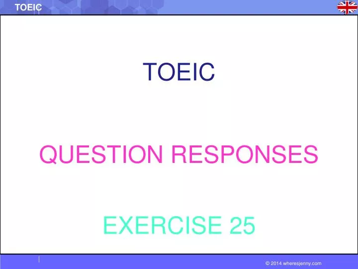 toeic question responses exercise 25