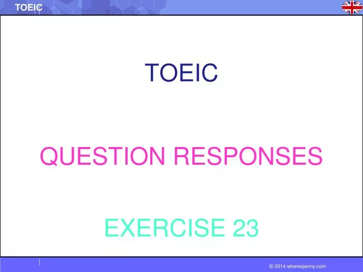 toeic question responses exercise 23