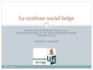 le syst me social belge