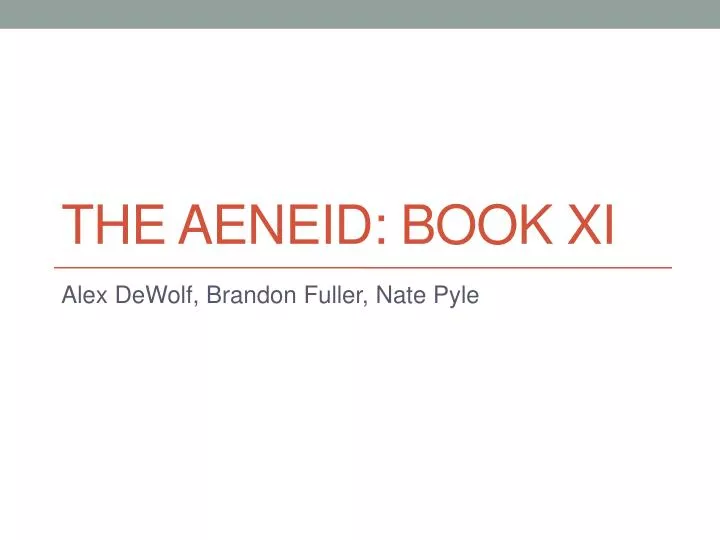 the aeneid book xi