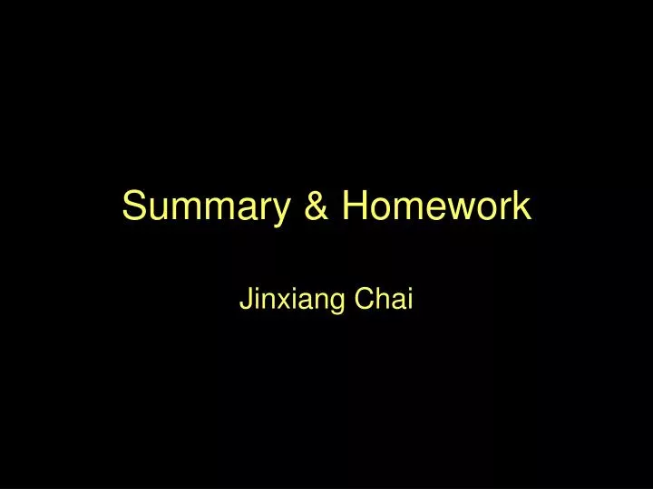 summary homework
