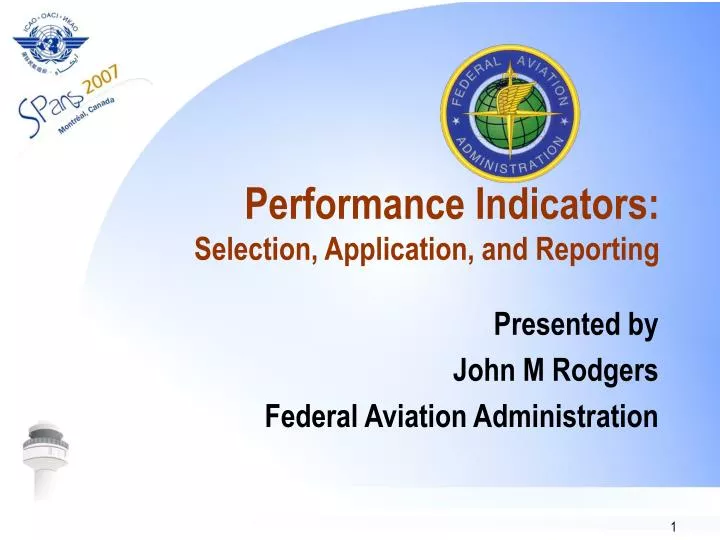 performance indicators selection application and reporting