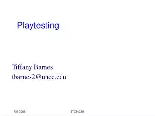 playtesting
