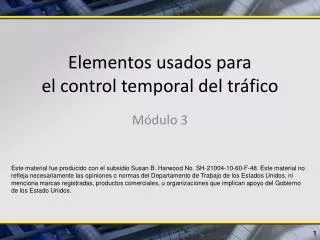 elementos usados para el control temporal del tr fico