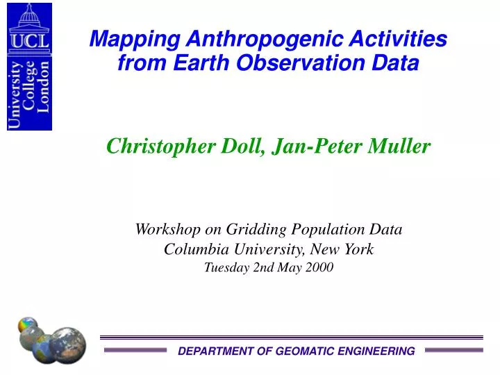 mapping anthropogenic activities from earth observation data