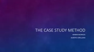 The Case study method