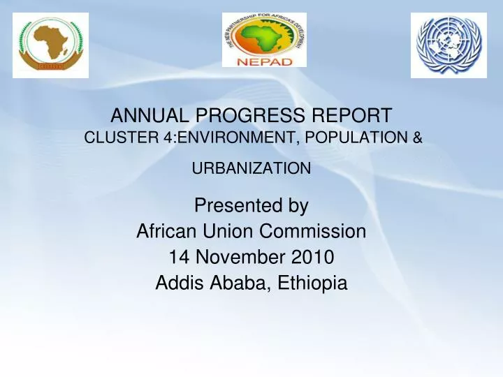 annual progress report cluster 4 environment population urbanization
