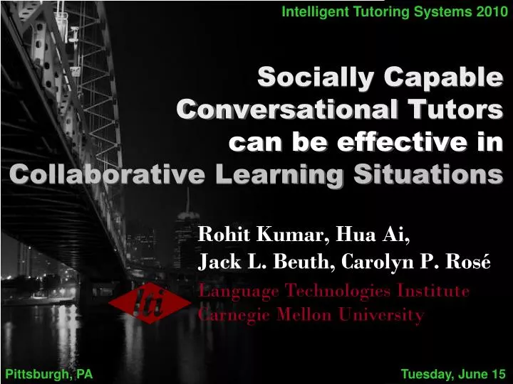 socially capable conversational tutors can be effective in collaborative learning situations