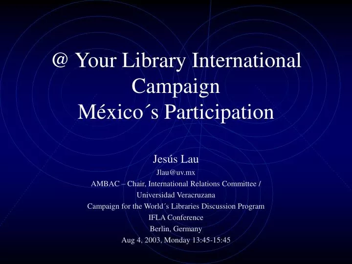 @ your library international campaign m xico s participation