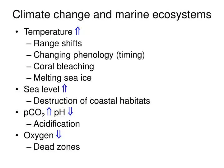 climate change and marine ecosystems