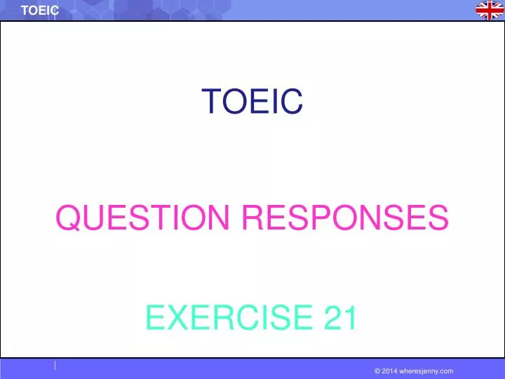 toeic question responses exercise 21