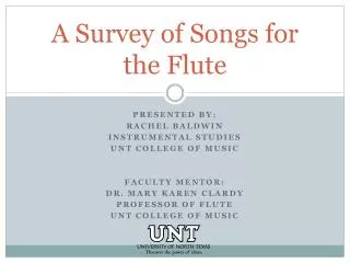 A Survey of Songs for the Flute