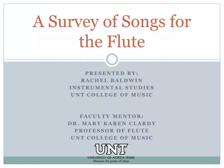 a survey of songs for the flute