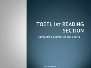 TOEFL Ibt READING SECTION