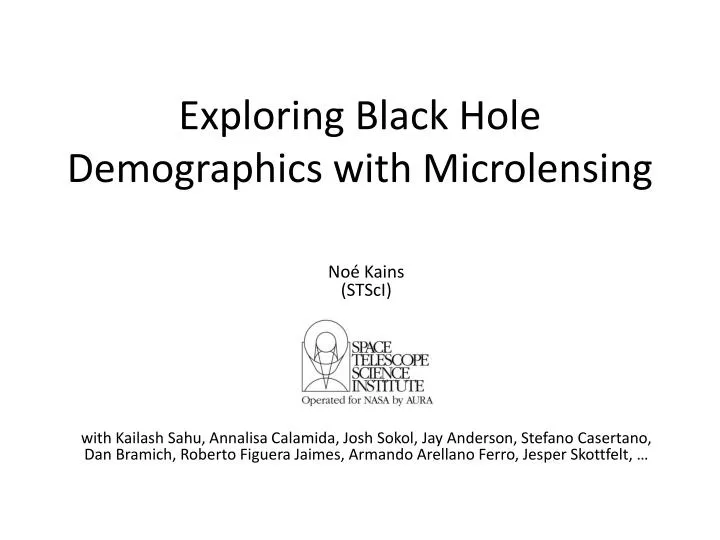 exploring black hole demographics with m icrolensing