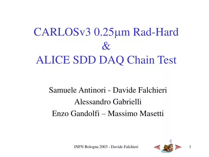 carlosv3 0 25 m m rad hard alice sdd daq chain test