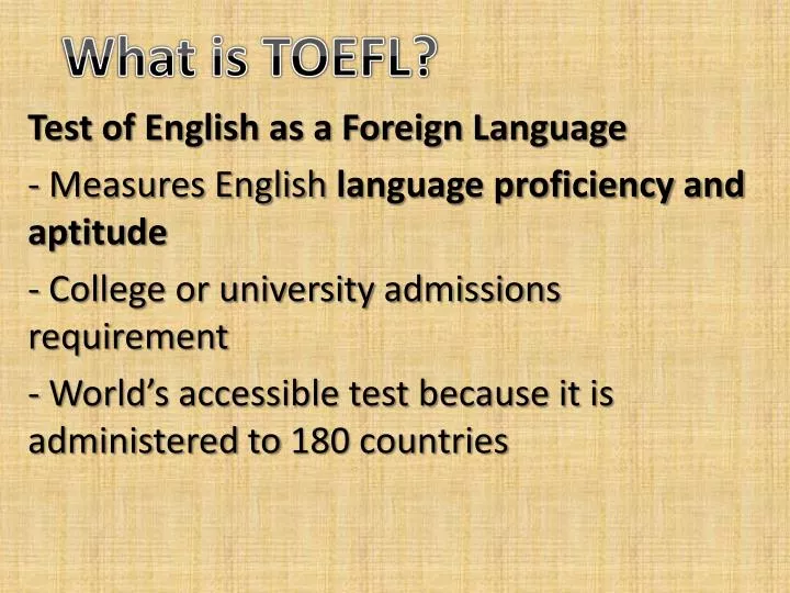 what is toefl