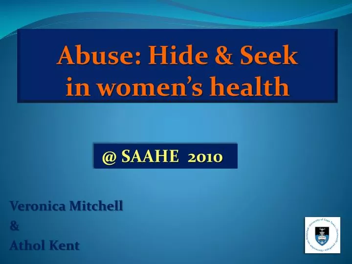 abuse hide seek in women s health