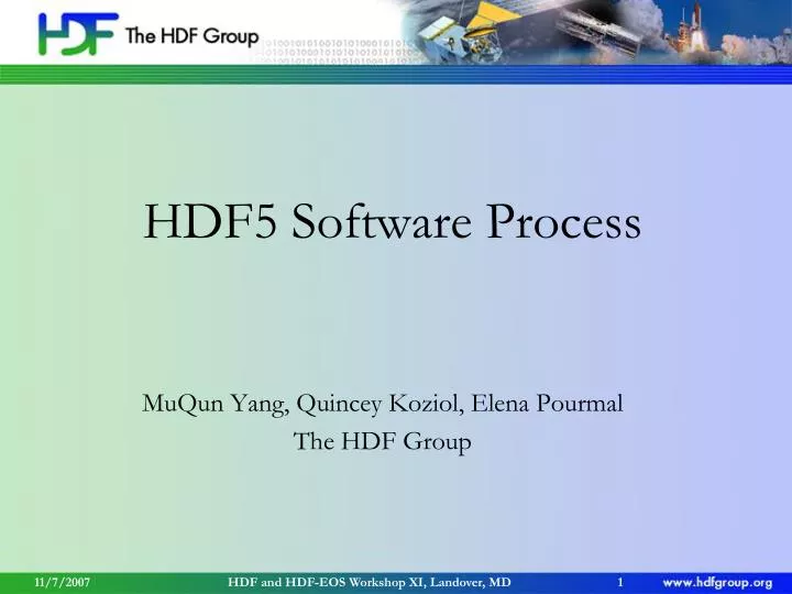hdf5 software process