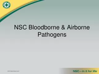 NSC Bloodborne &amp; Airborne Pathogens