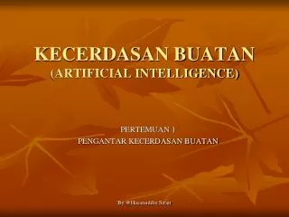 kecerdasan buatan artificial intelligence