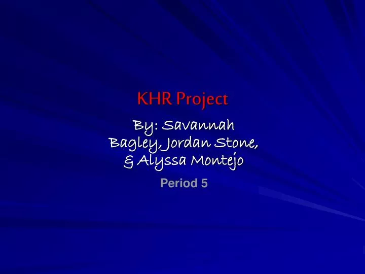 khr project